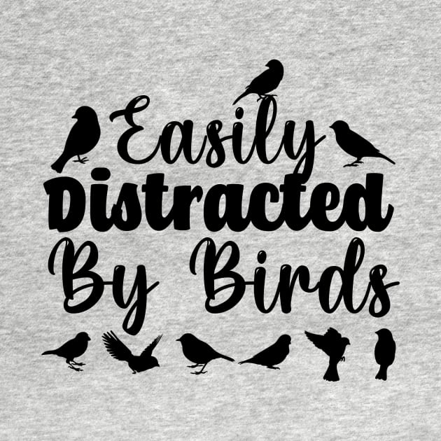 birdwatching shirt women Birdie birdwatcher gift for bird lover Gift for bird mom Shirt Easily Distracted By Birds shirt Bird lover by Giftyshoop